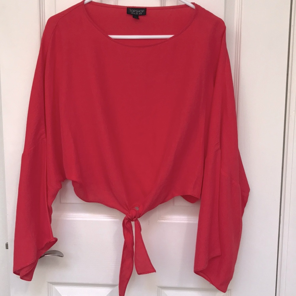 TopShop cropped blouse size US6